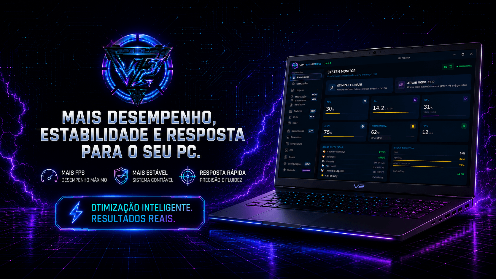 V2 Performance — Otimizador de PC banner