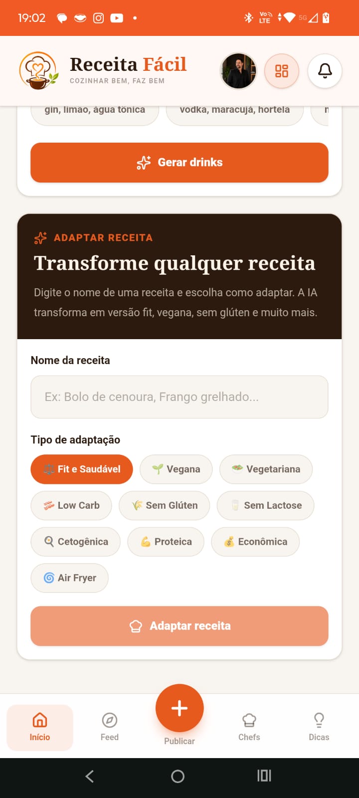 Toda receita do jeito que você precisa