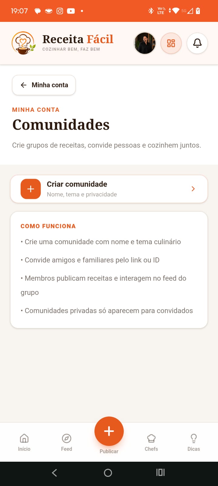 Cozinhem juntos, mesmo à distância