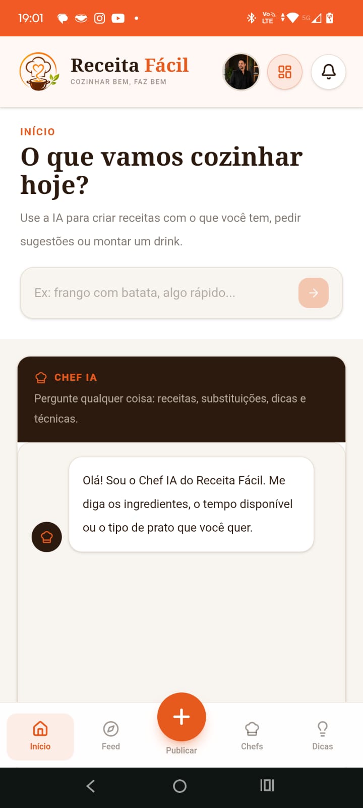 Seu chef pessoal, sempre à mão